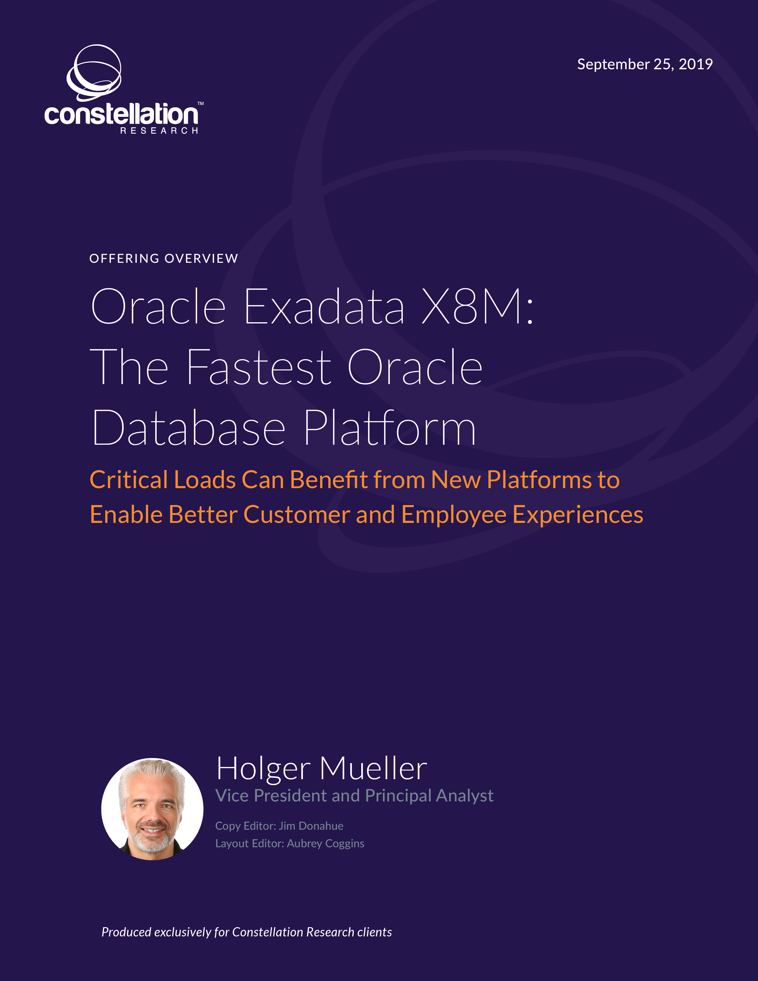 Oracle Exadata X8M The Fastest Oracle Database Platform